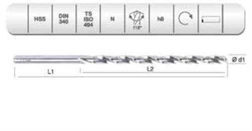 EVAR  HSS   DIN 340 RN        MATKAP   2.5  MM