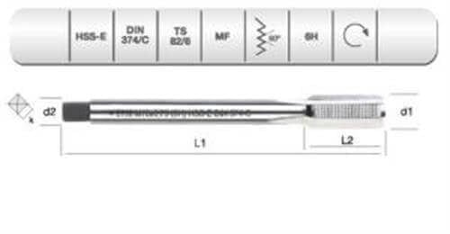 EVAR  HSSE DIN 374/C MAKİNA KLVZ. M12X1   (6H)