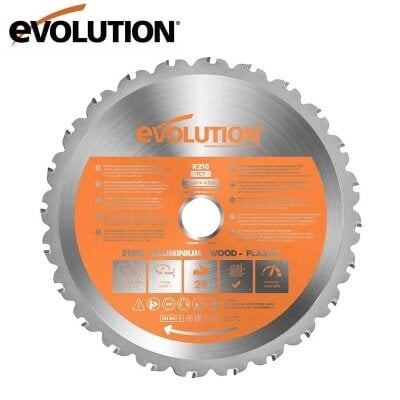Evolution R210TCT-24MS Çoklu Malzeme için Daire Testere Bıçağı, 210mm