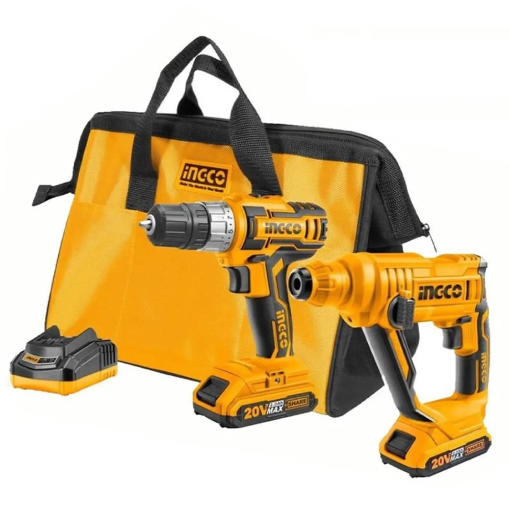 İNGCO CKLI 2008 MATKAP-KIRICI DELİCİ SET 2Lİ 20V