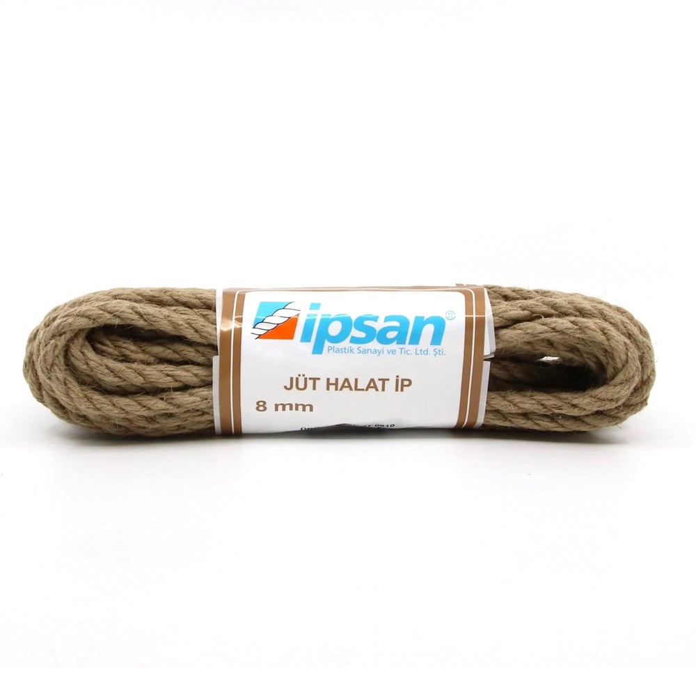 İPSAN KENDİR HALAT(JÜT) 8 MM 20 MT JT0820