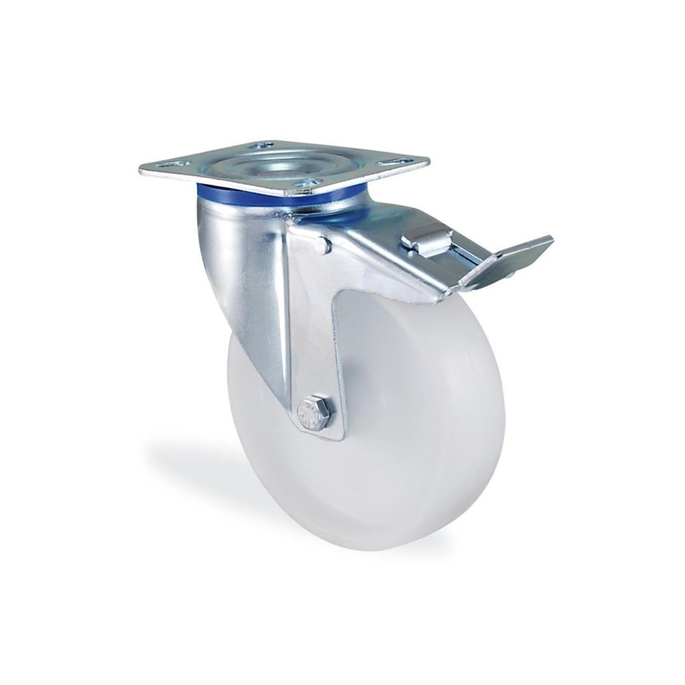 KAMA POLYAMİD BEYAZ FRENLİ DÖNER 150 MM (MMB150F)