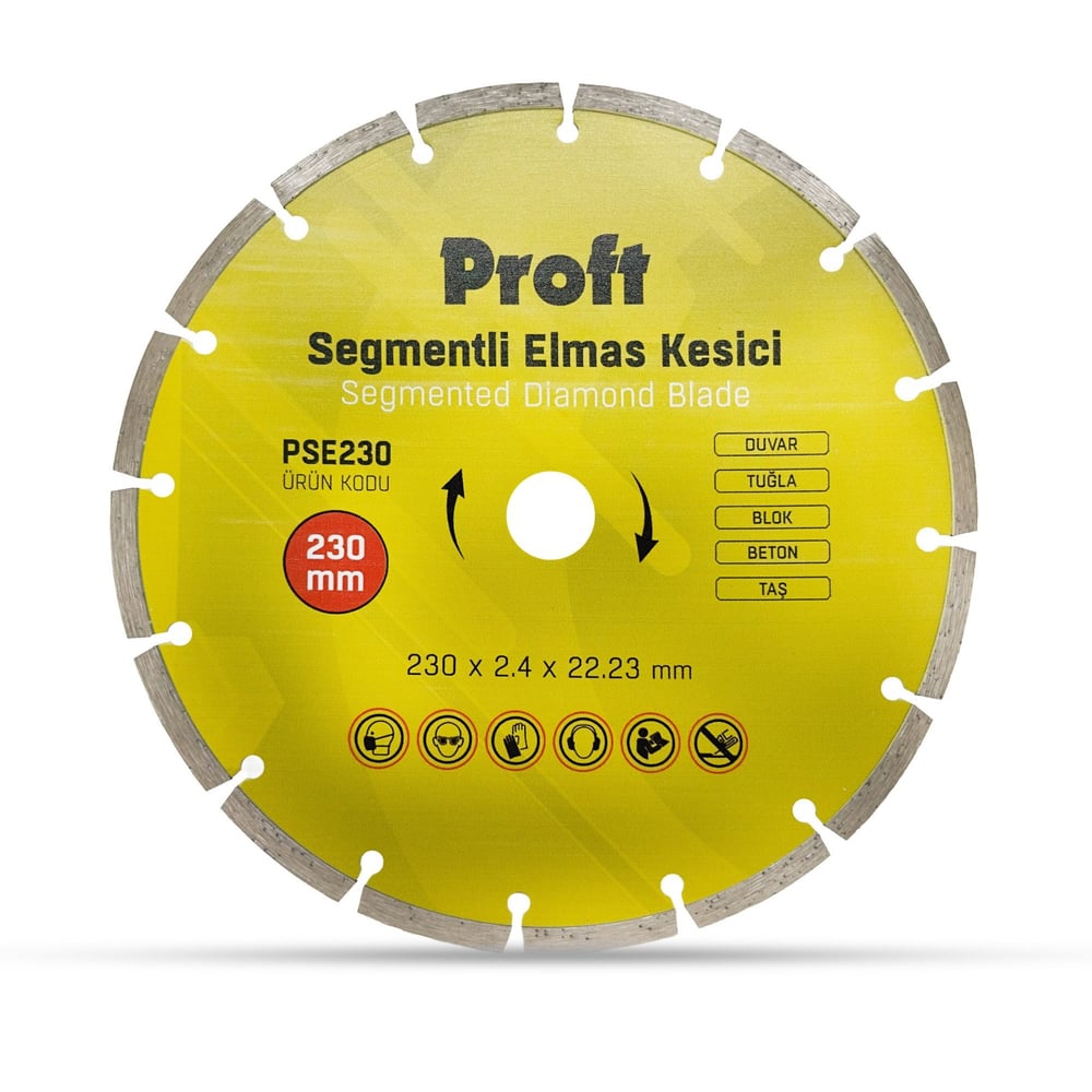 PROFT SEGMENTLİ ELMAS KESİCİ 230x2.4x22 (PSE230)