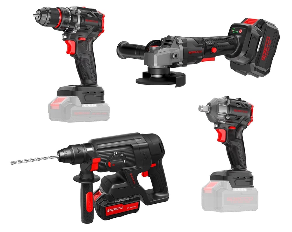 Specco Black Spark Kömürsüz Akülü 4'lü Set (4.0Ah Akü Seti)