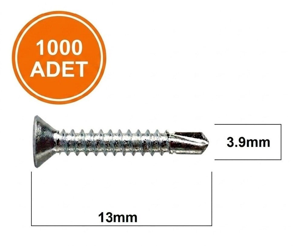 STD 3.9X13 YHB MATKAP UÇLU VİDA MS AKILLI VİDA 1000 ADET