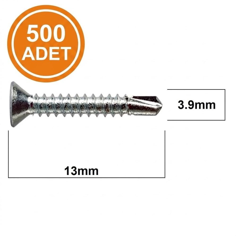 STD 3.9X13 YHB MATKAP UÇLU VİDA MS AKILLI VİDA 500 ADET
