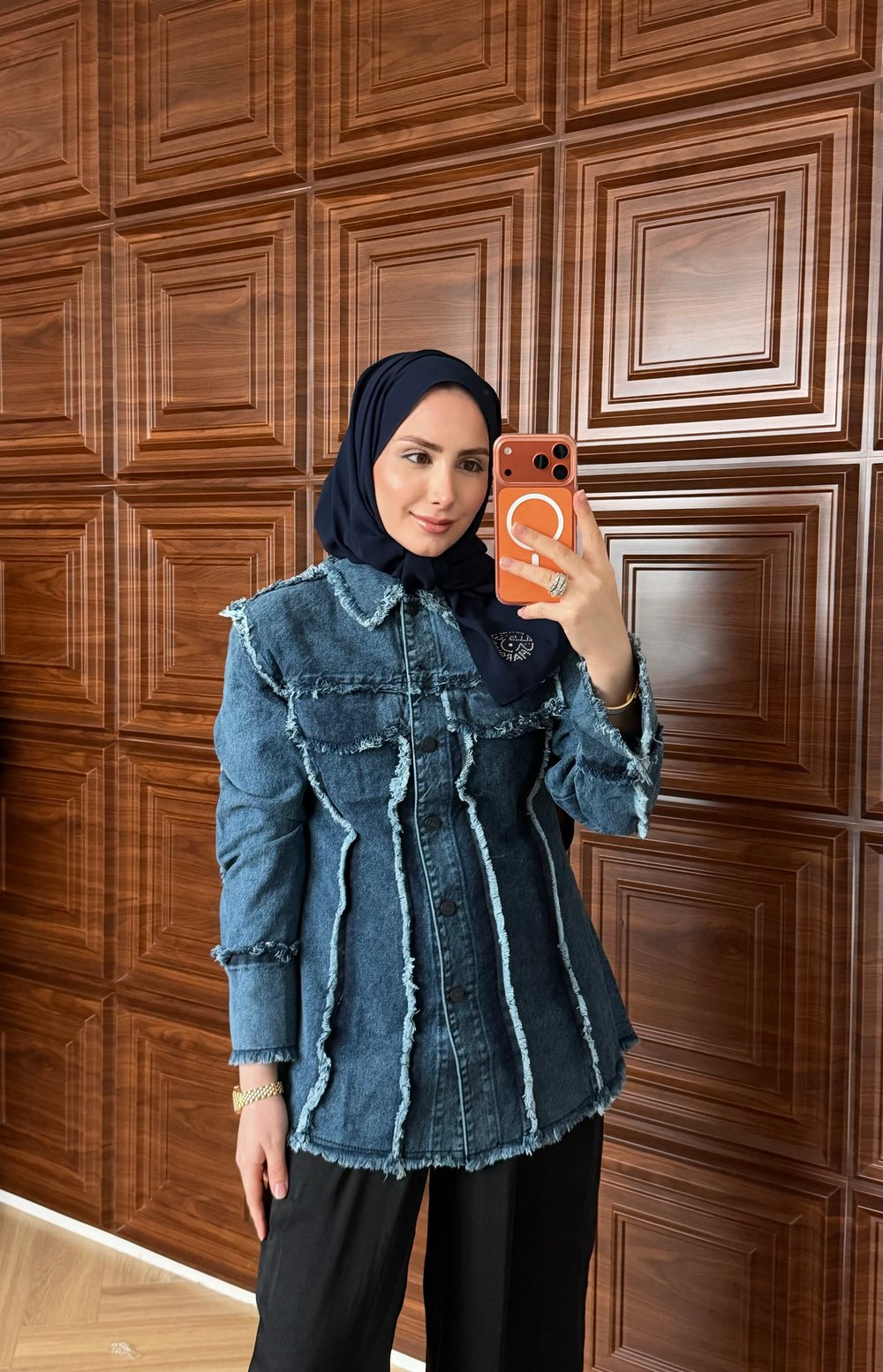 CONTRAST PÜSKÜLLÜ KOT CEKET LACİVERT