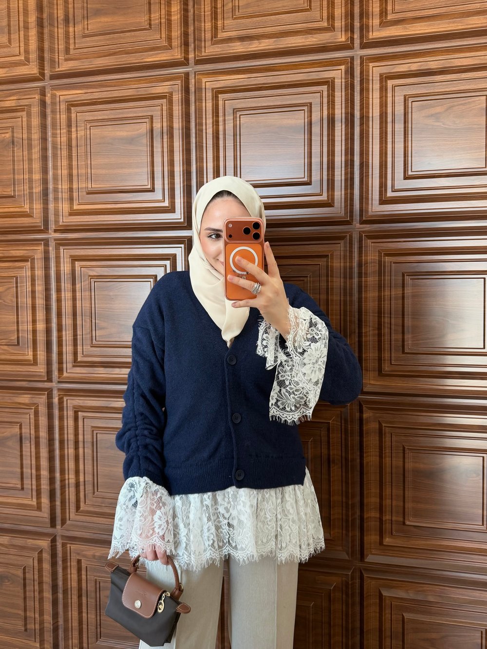 DANTELLİ TRİKO HIRKA LACİVERT