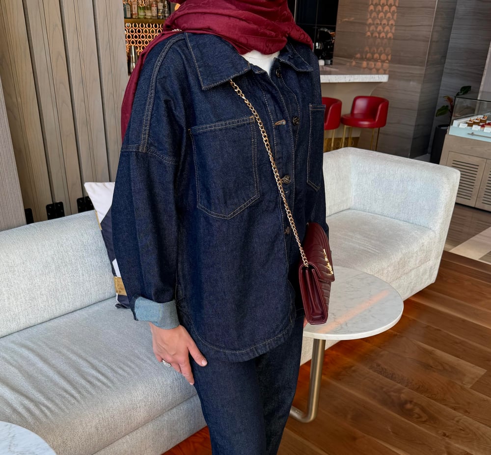 FEMME DENİM CEKET KOYU LACİ
