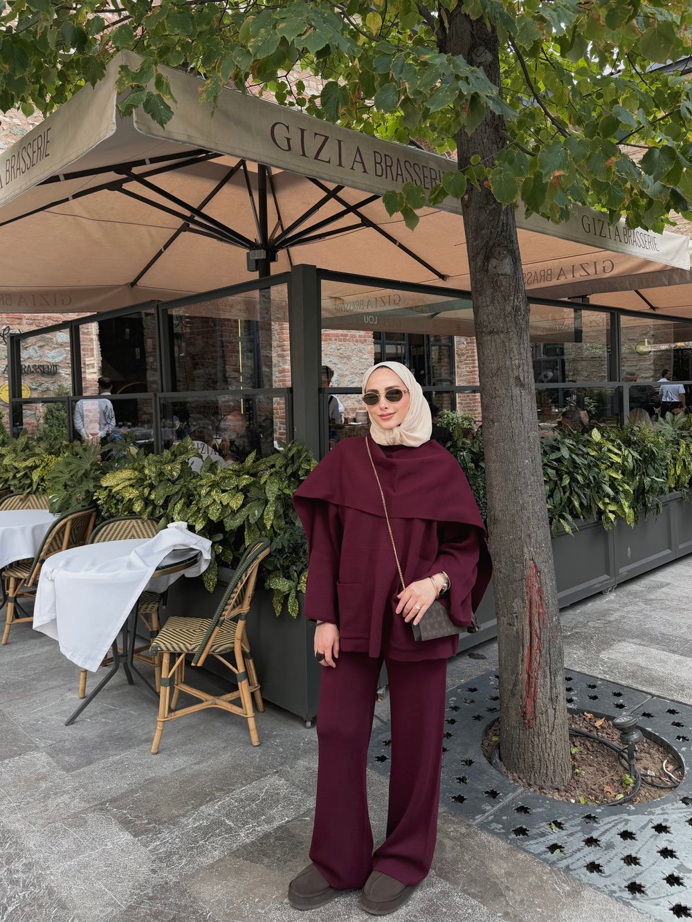 LİYA ŞAL YAKA TRİKO TAKIM BORDO