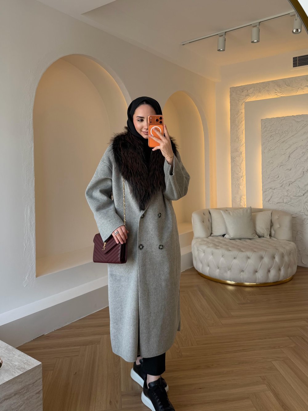 LUX KABAN GRİ RENK