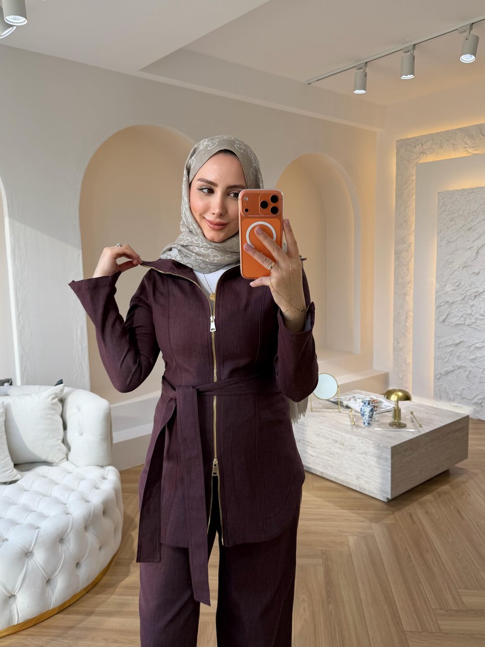 PENNY FERMUAR DETAYLI DENİM TAKIM