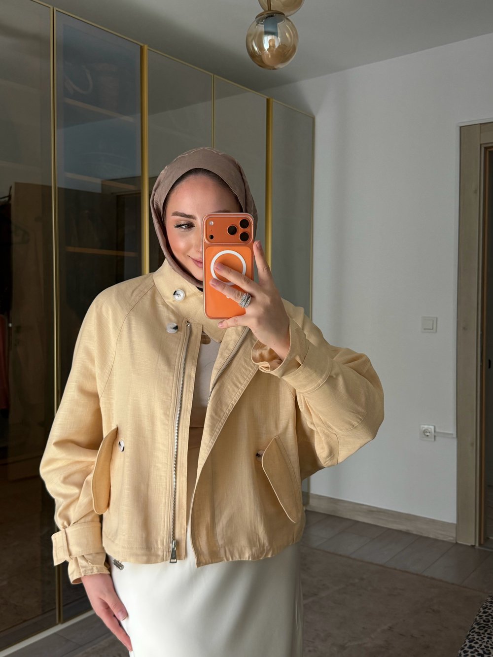 ROWAN KETEN MİNİ CEKET SARI