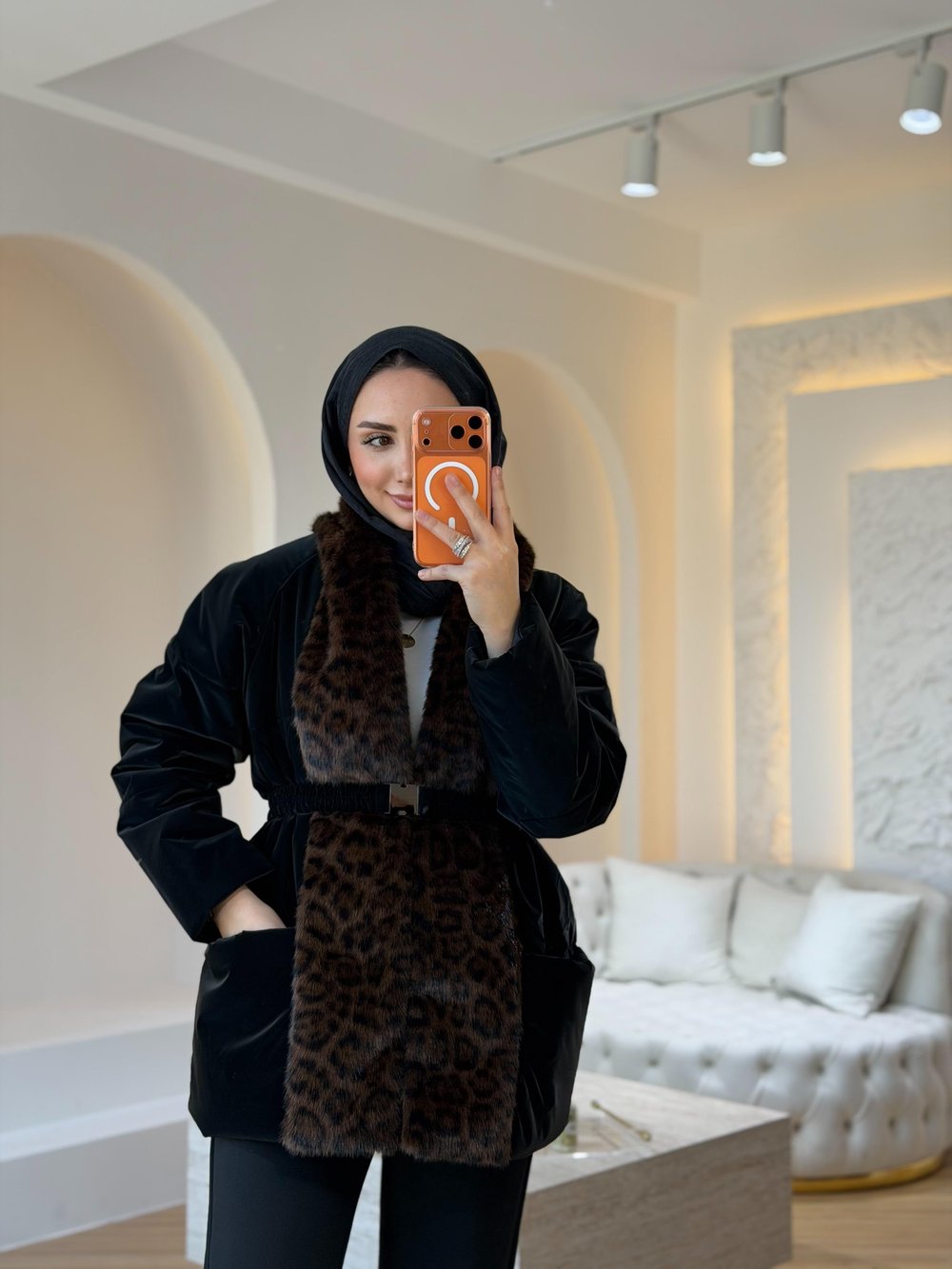 TVİST LEOPARLI MONT