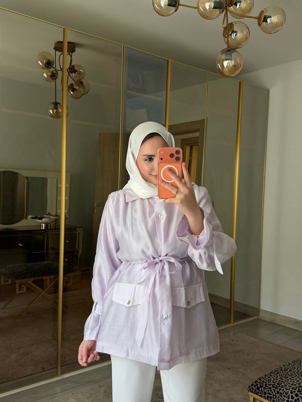 YEZDA BEL BÜZGÜLÜ YAZLIK CEKET LİLA