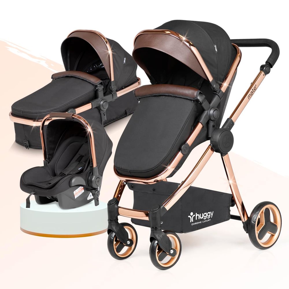 Huggy Mate 4 in 1 Chrome Luxury Krom Extra parlak Travel Bebek Arabası