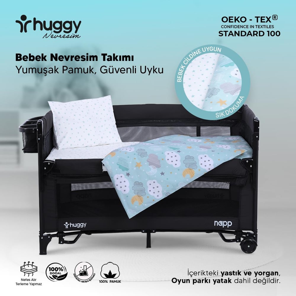 Huggy Park Yatak Bulut Desen Nevresim Takımı 70x120