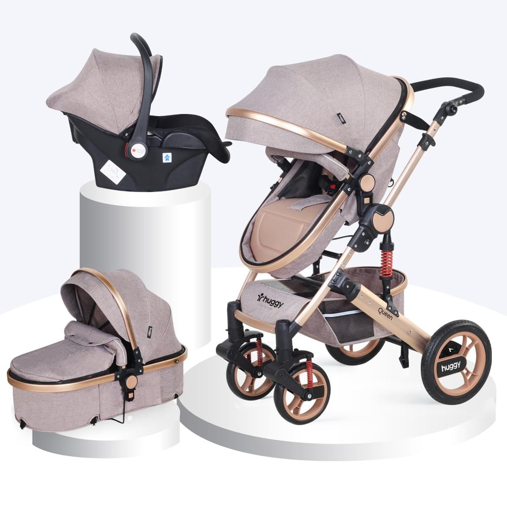 Huggy Queen 3 İn 1 Travel Sistem Bebek Arabası