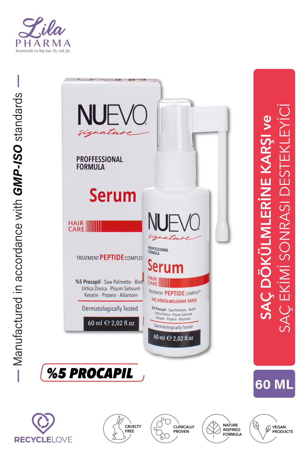 Nuevo Signature Saç Dökülmelerine Karşı Saç Ekimi Sonrası %5 Prcocapil Serum