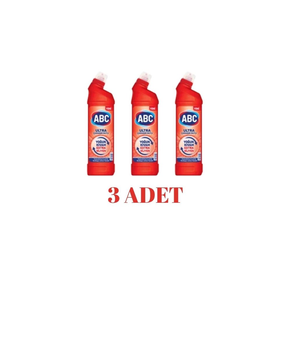 ABC Hijyen Aşkı Ultra Çamaşır Suyu 750 Ml x 3 Adet