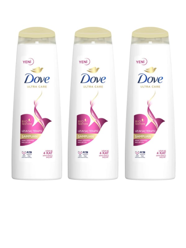 Dove Uzun Yıpranmış Saçlar İçin Şampuan 400 Ml x 3 Adet