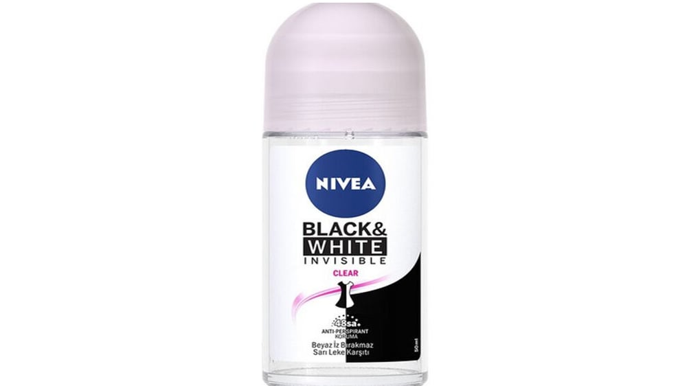 Nivea Black & Whıte Invısıble Clear Kadın Roll On Deodorant 50 Ml
