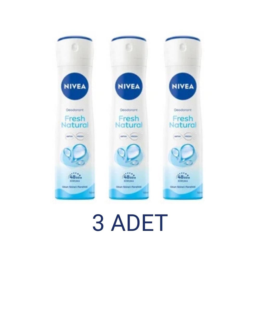 Nivea Fresh Natural Kadın Sprey Deodorant 150 Ml x 3 Adet