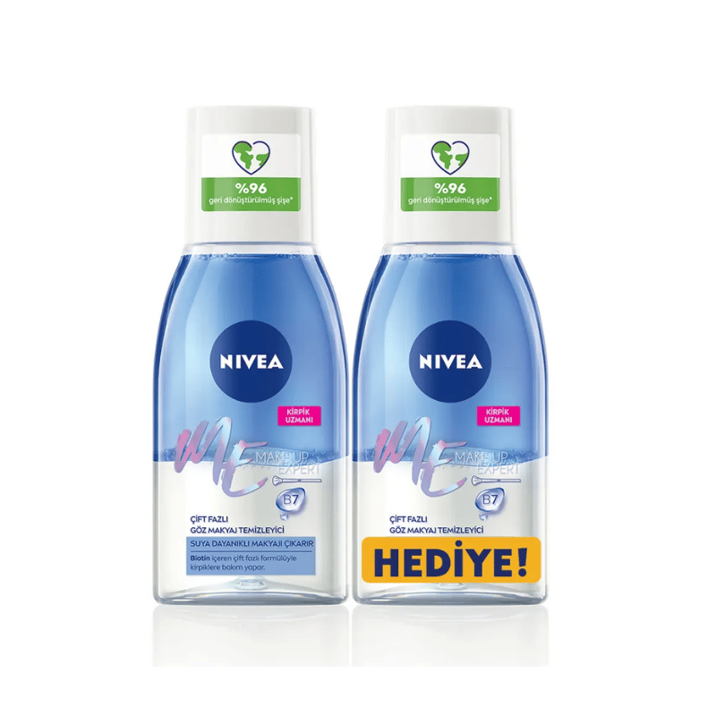Nivea Make Up Expert Çift Fazlı Göz Makyajı Temizleyici 125 Ml 1+1