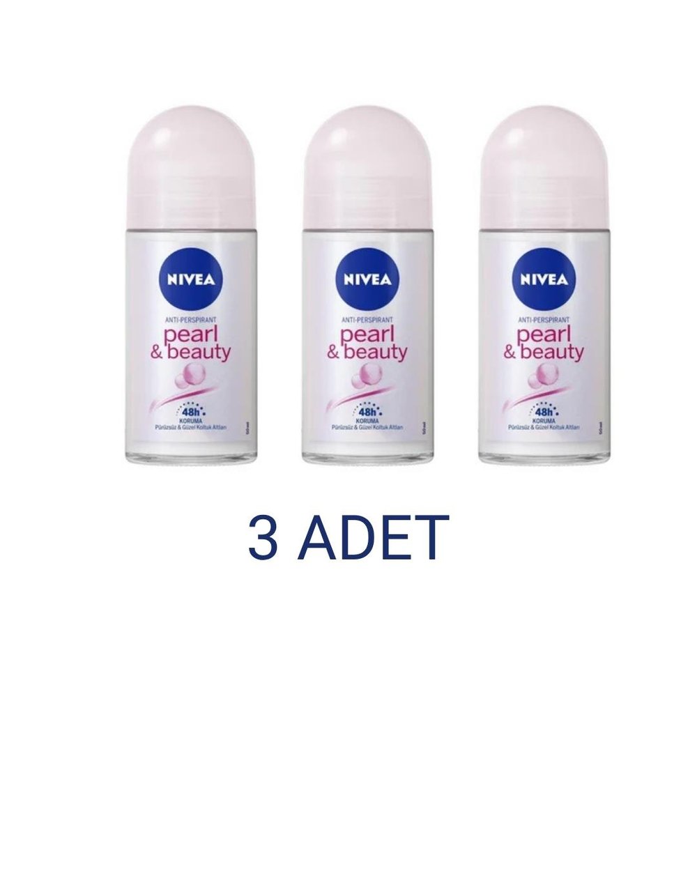 Nivea Pearl&Beauty Kadın Roll On Deodorant 50 Ml x 3 Adet