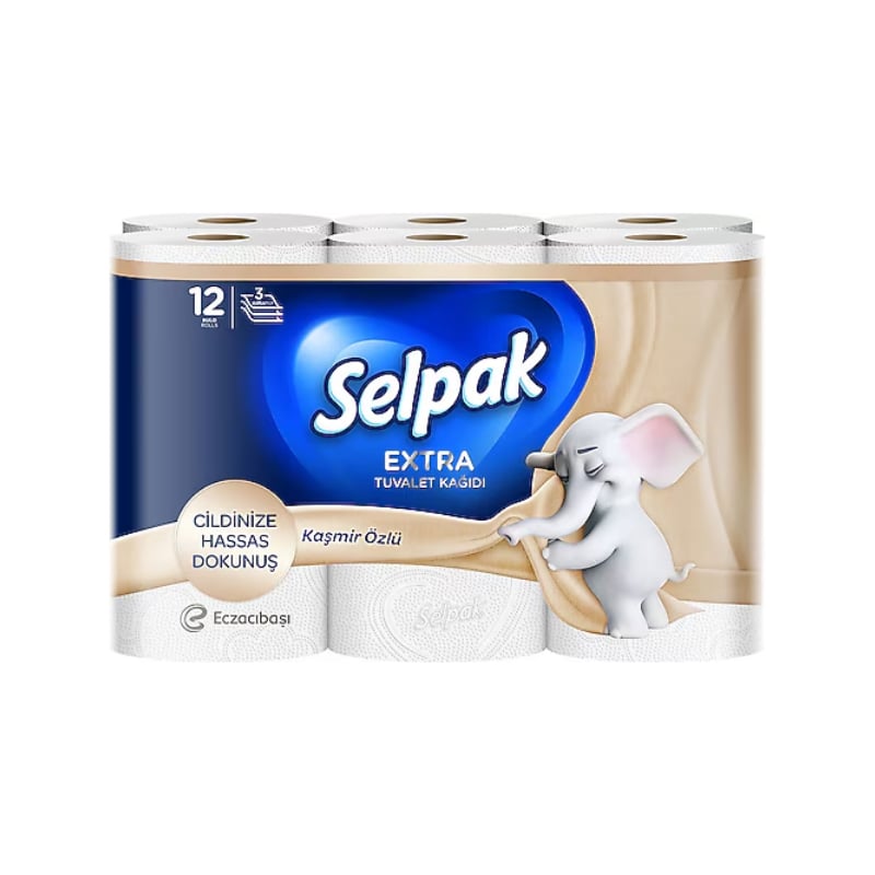 Selpak Extra Kaşmir Katkılı Tuvalet Kağıdı 12'li