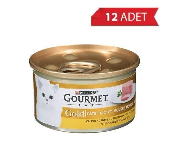  Gourmet Gold Kıyılmış Tavuklu Kedi Konservesi 85gr (12 Adet)