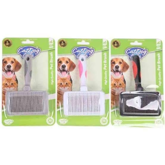 CatDoglife Kedi Ve Köpekler İçin İnce Telli Basmalı Fırça (M)