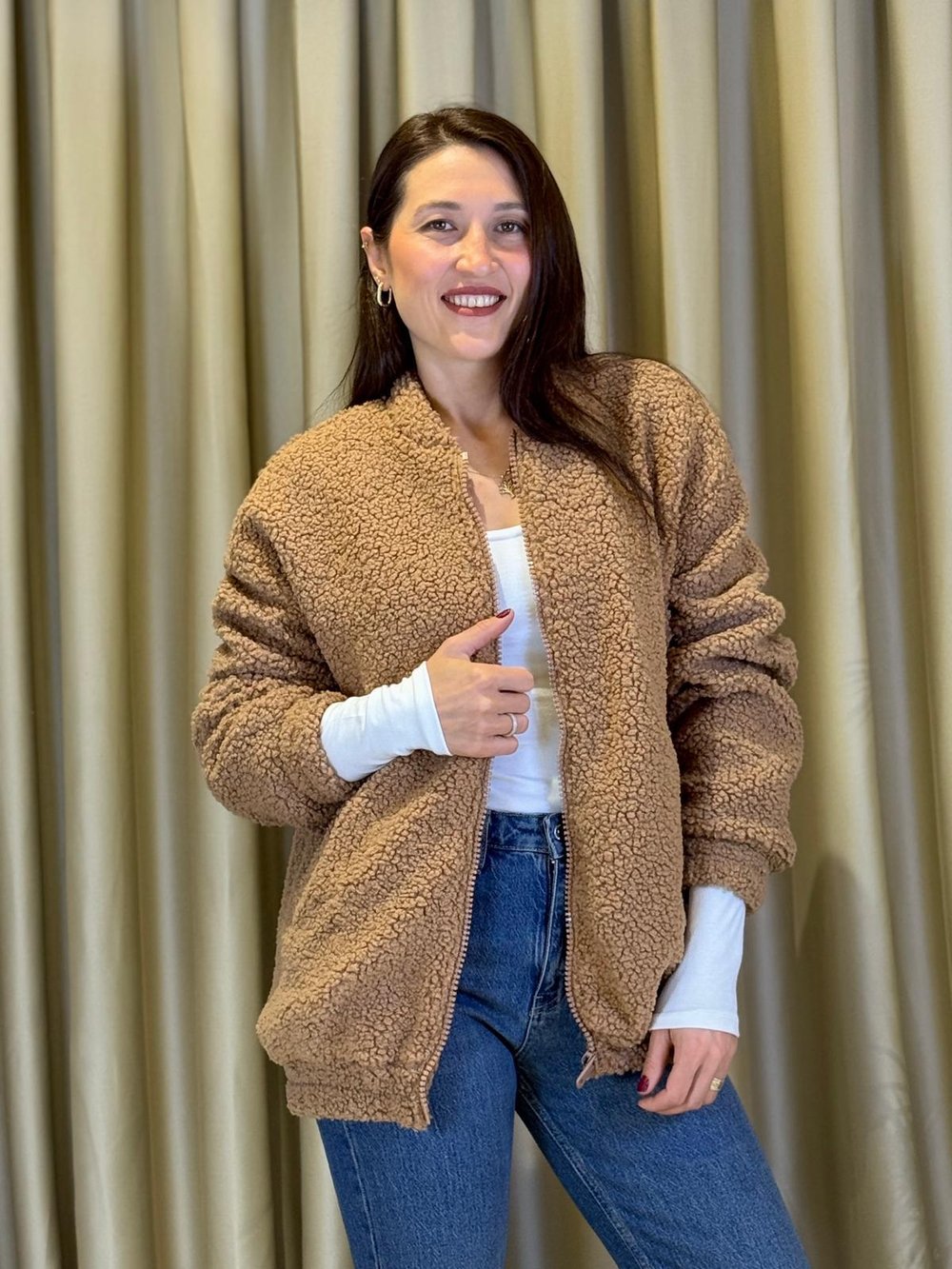 KIVIRCIK CAMEL RENK BOMBER CEKET