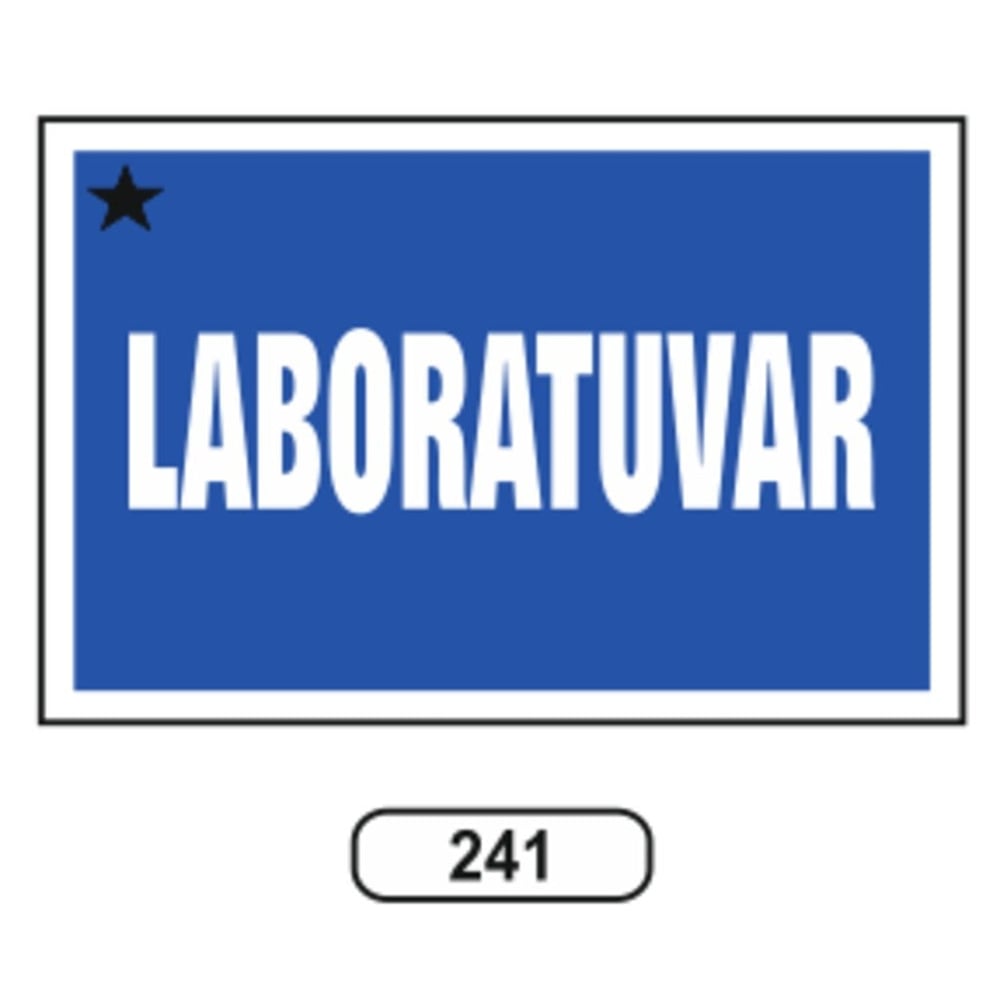 Ergündoğdu 241 Laboratuvar PVC Uyarı Levhası 25 x 35 cm