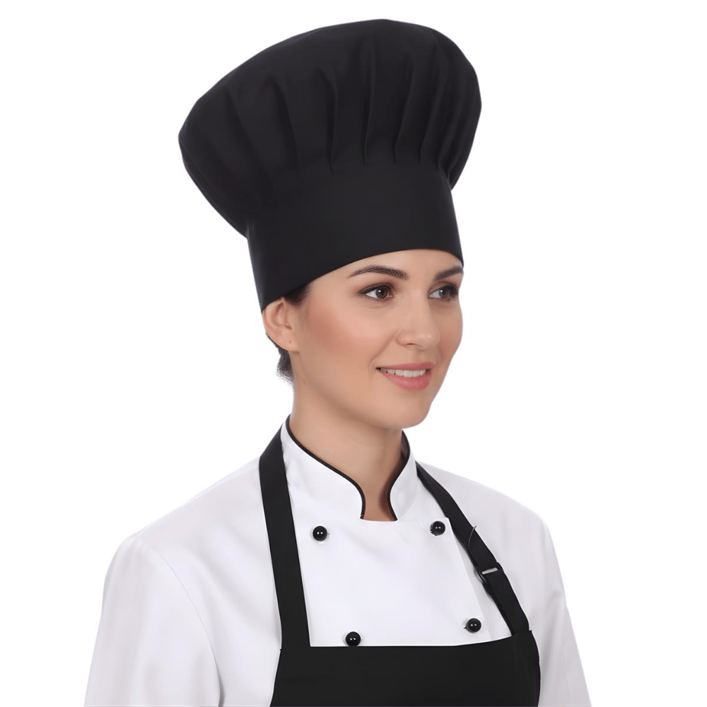 Formteks Aşçı Balon Kep  Cırt Ayarlı Siyah