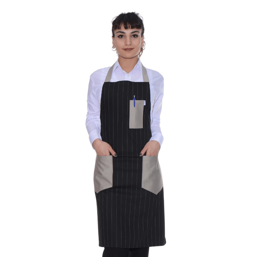 Formteks Barista Boydan Gri Cepli Önlük