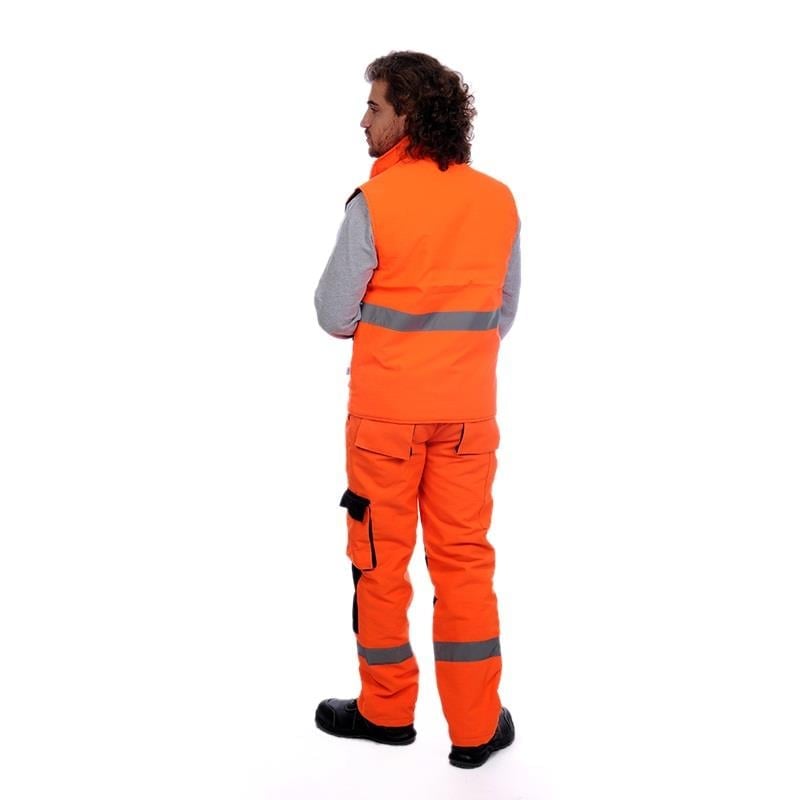 Formteks Çok Cepli Kapitoneli Yelek Turuncu