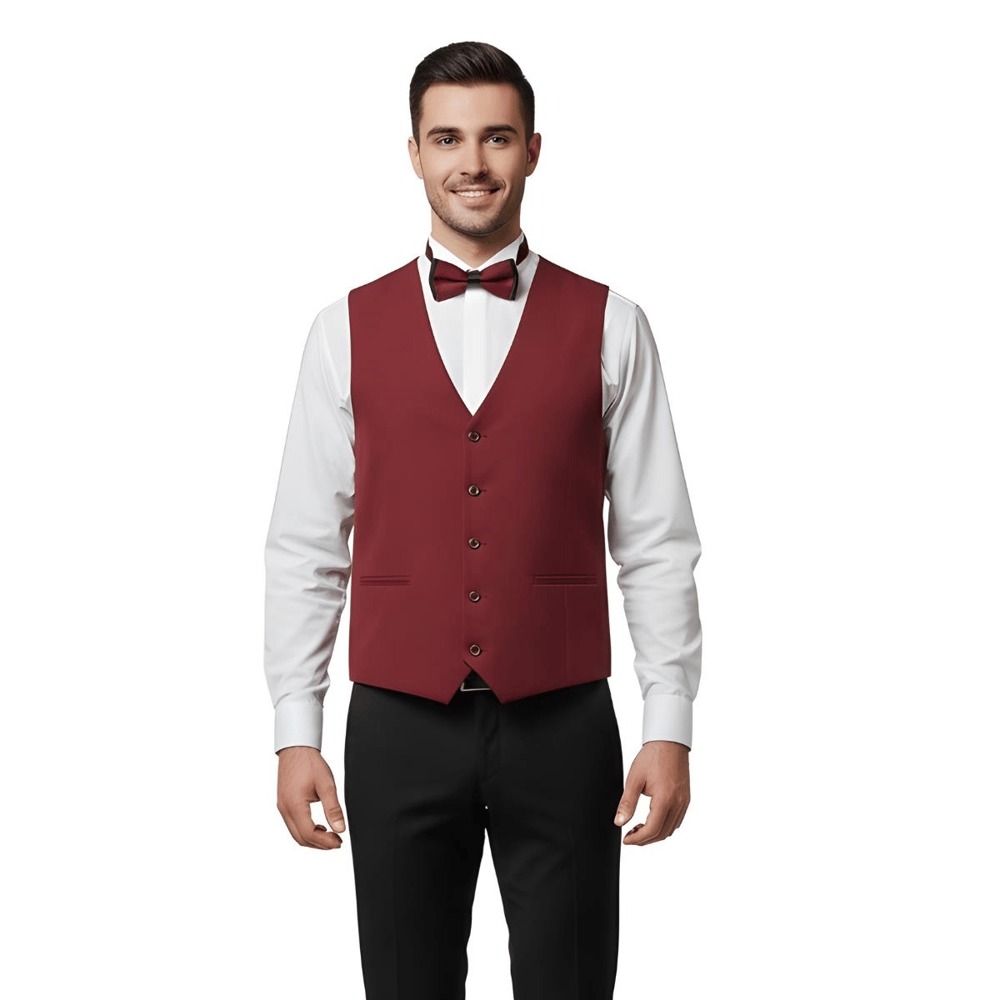 Formteks Garson Yelek Bordo