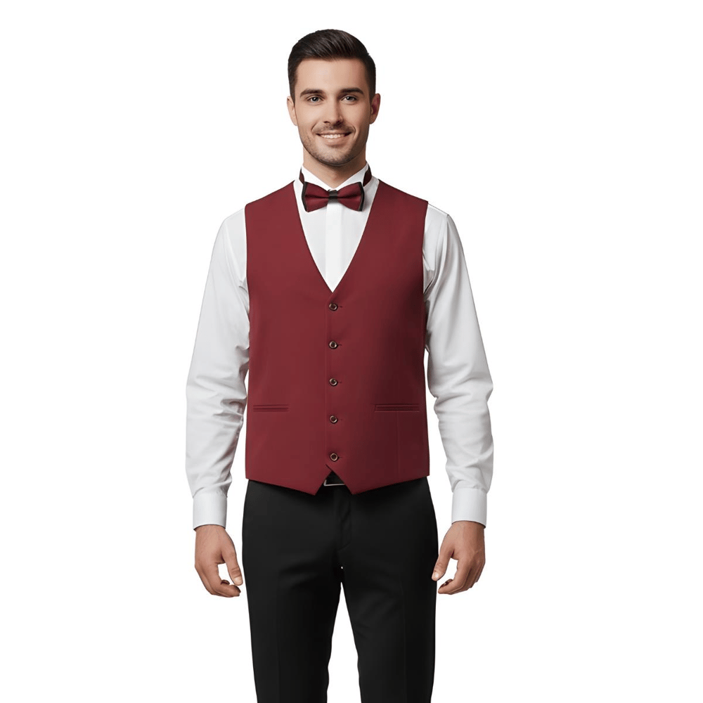 Formteks Garson Yelek Bordo