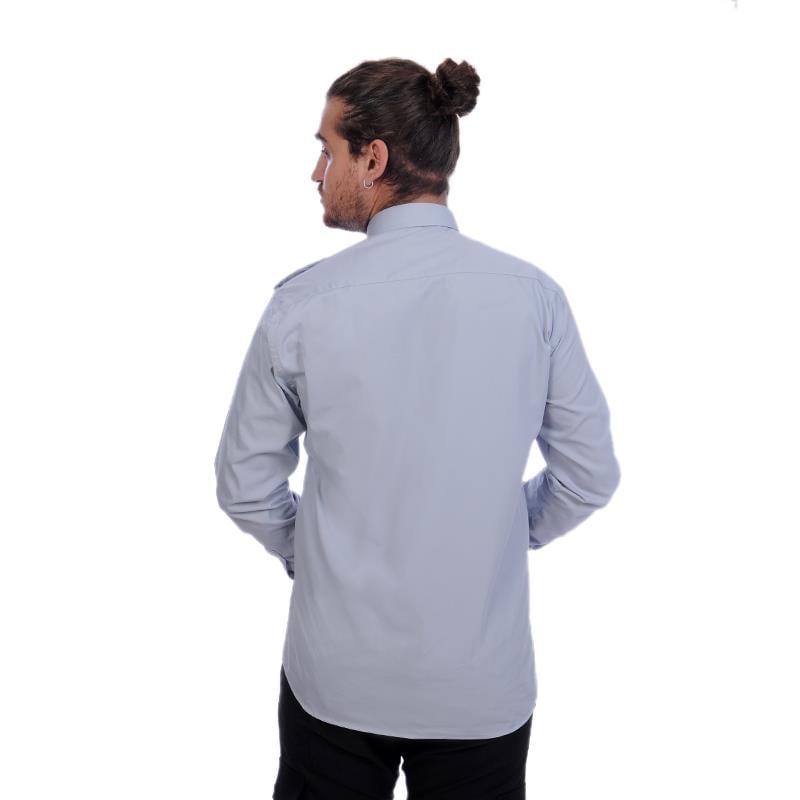Formteks Güvenlik Gömlek Klasik Yaka Uzun Kol Gri