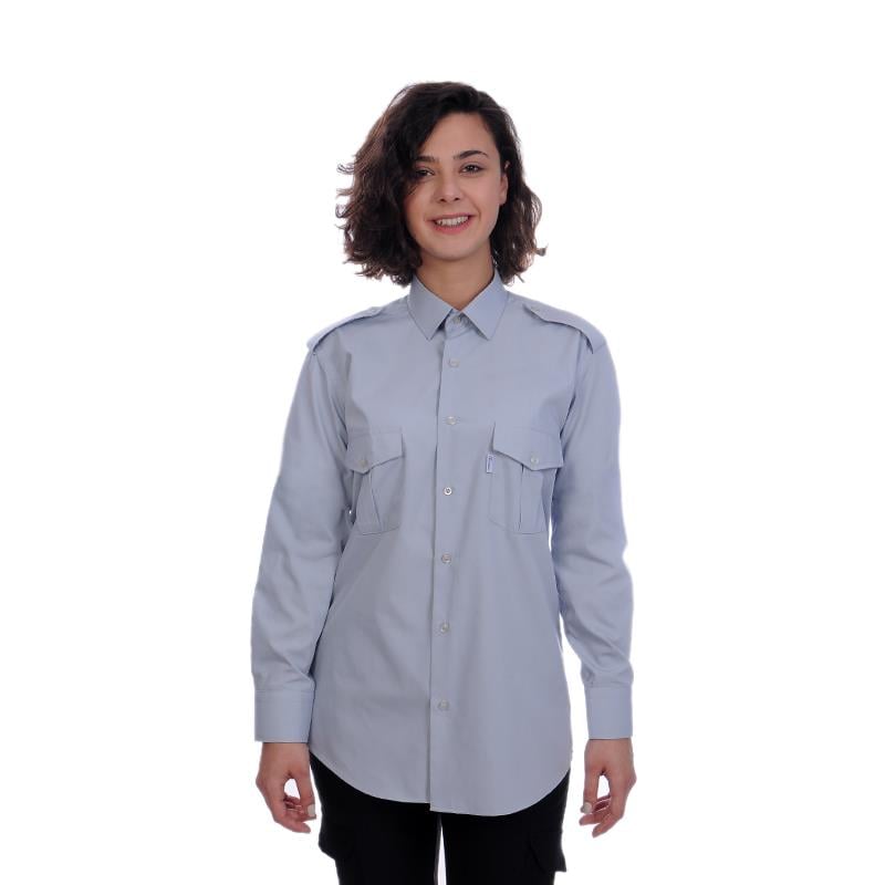 Formteks Güvenlik Gömlek Klasik Yaka Uzun Kol Gri