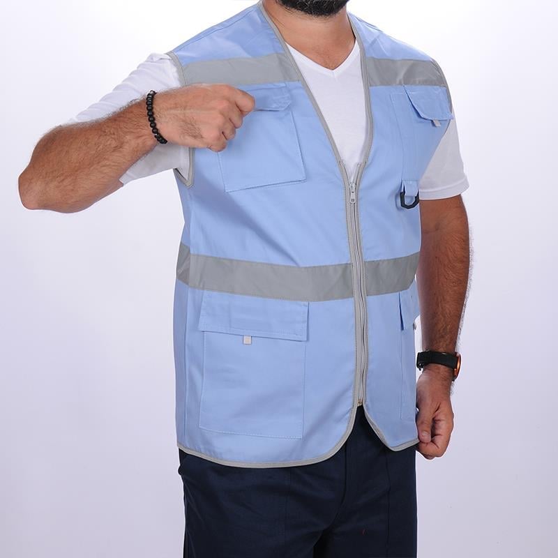 Formteks İşçi Çok Cepli Reflektörlü  Alet Yeleği  Mavi