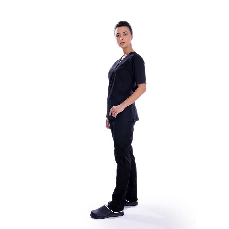 Formteks Kadın Muska Yaka Hemşire Forması Siyah