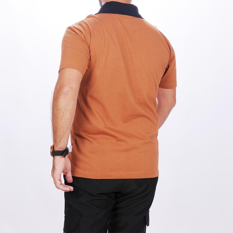 Formteks Polo Yaka Tshirt Kahve-Lacivert Yakalı