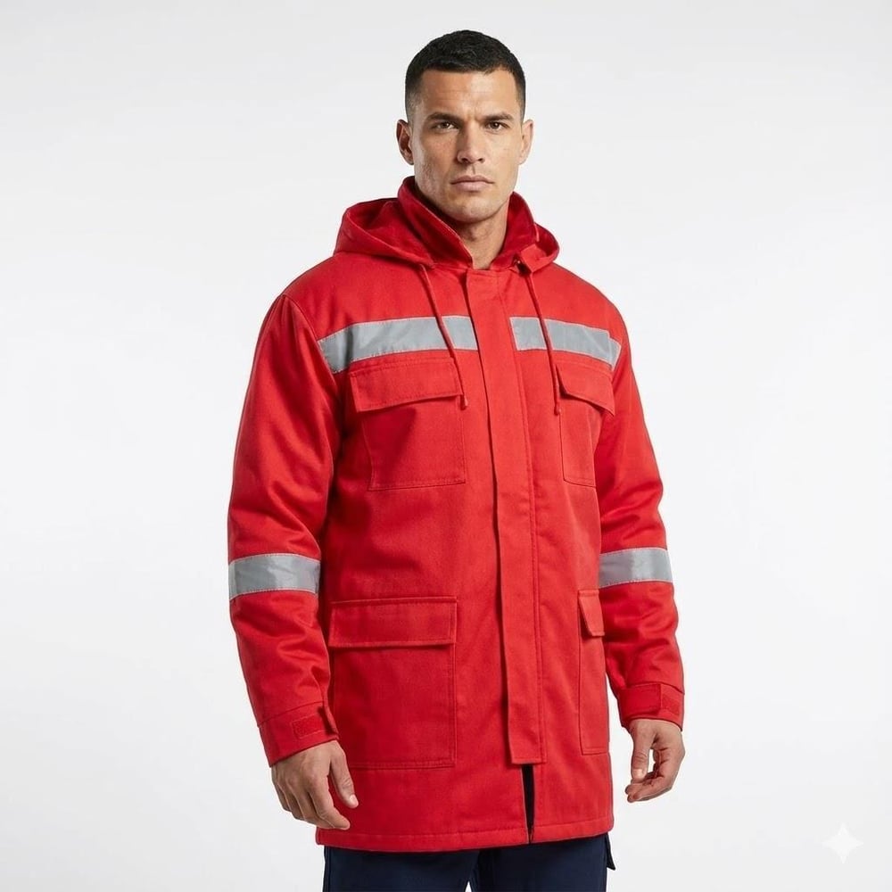 Formteks Reflektörlü Su Geçirmez Kaban Kırmızı