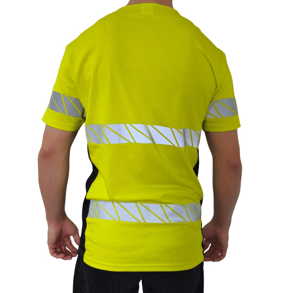 Formteks RefleX Pro – Reflektör Baskılı O Yaka İş Tişörtü Sarı Siyah