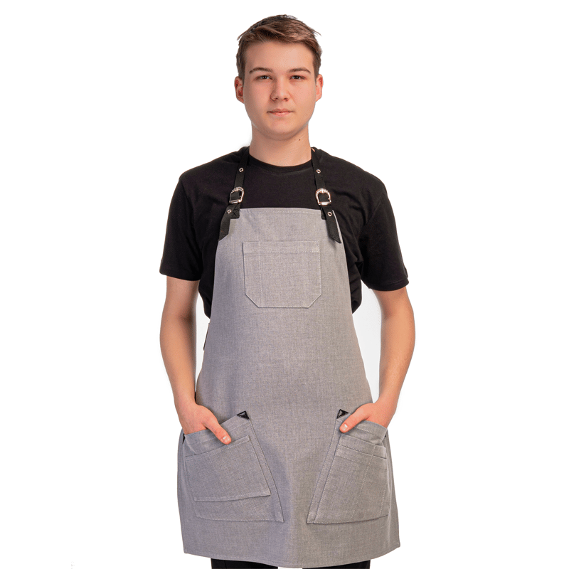 Formteks Toka Ayarlı Barista Gri  Önlük