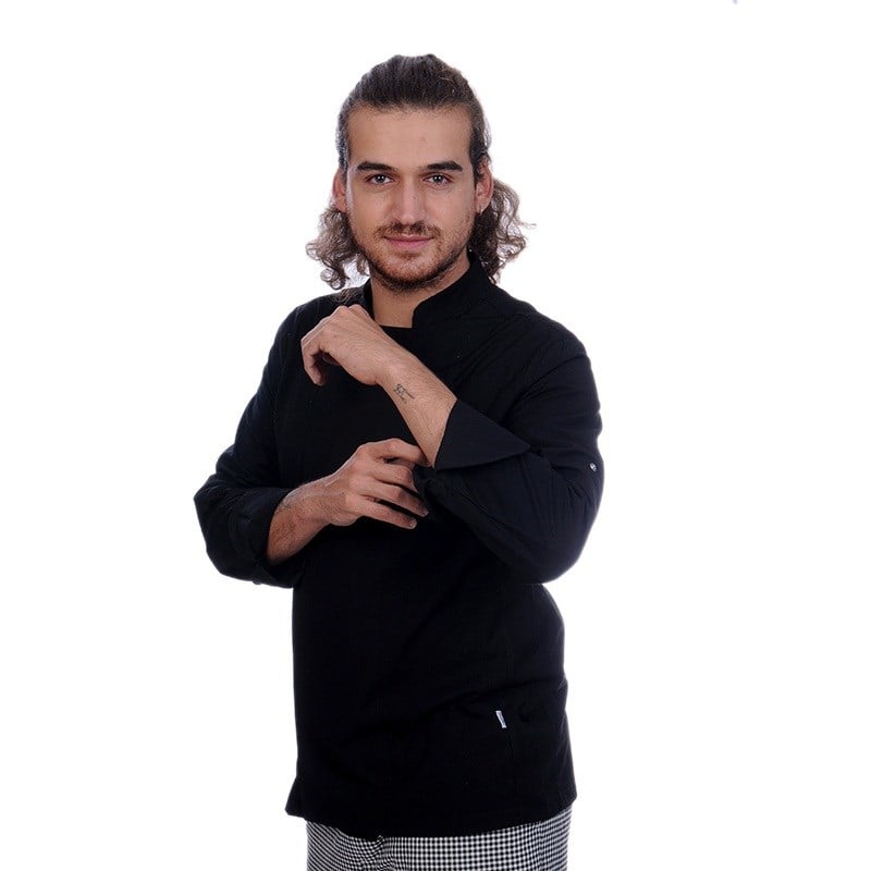 Formteks Unisex Aşçı Ceket Koltuk Altı Fileli Siyah