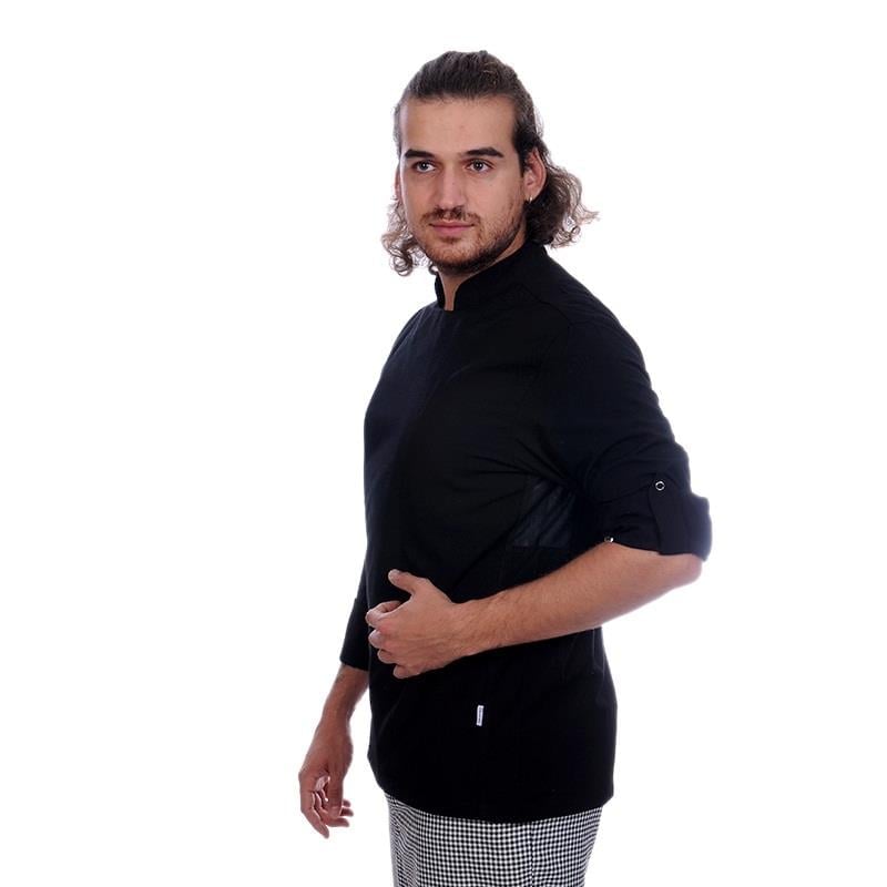 Formteks Unisex Aşçı Ceket Koltuk Altı Fileli Siyah