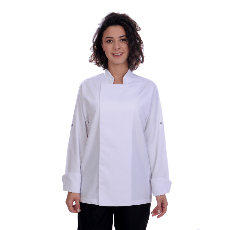 Formteks Unisex Aşçı Ceket Koltuk Altı Fileli Beyaz